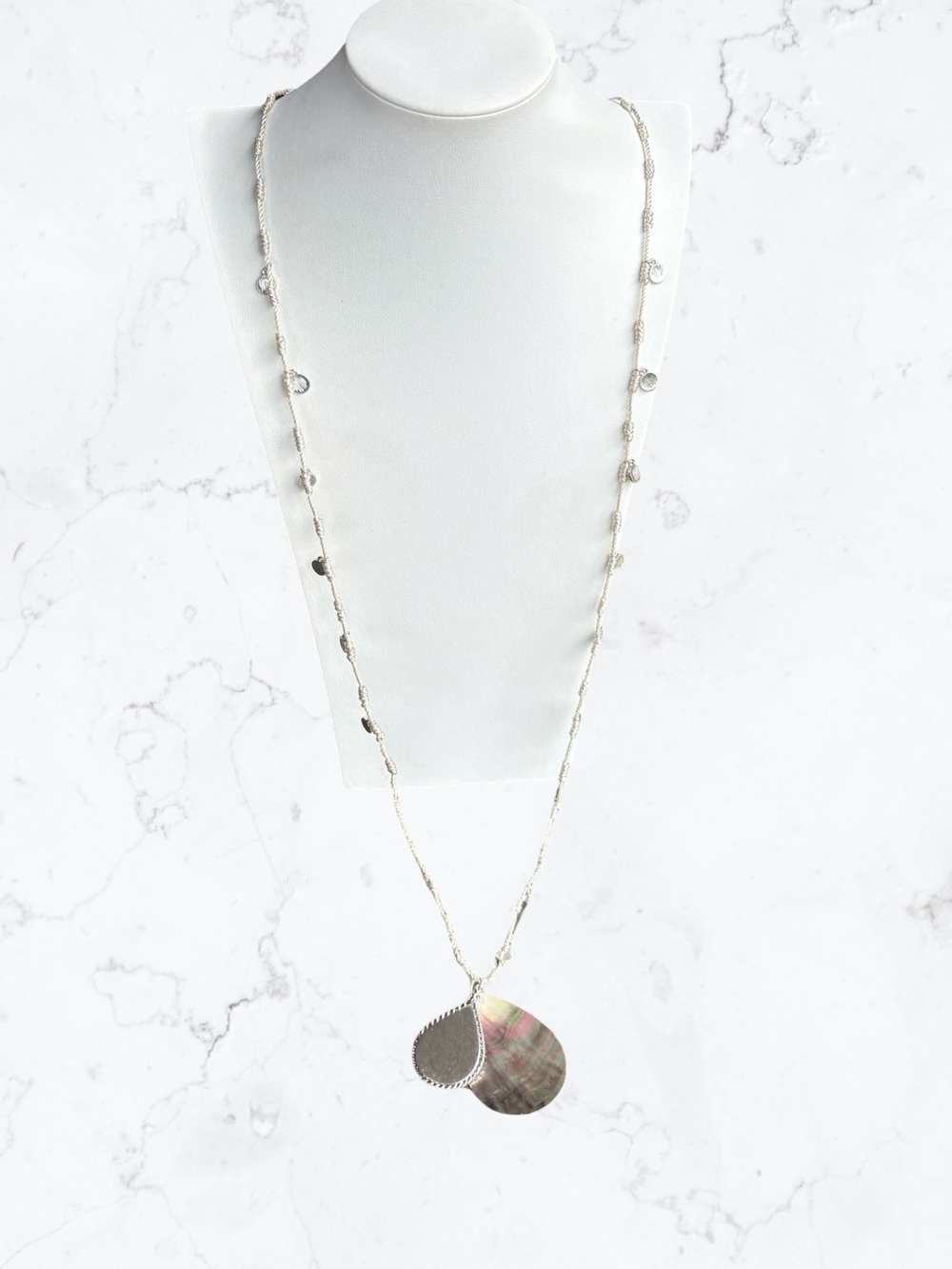 J. Jill Silver-Tone Layered Teardrop Pendant Necklace - Picture 1 of 4